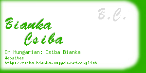 bianka csiba business card